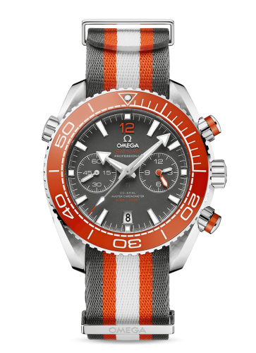 Omega Seamaster Planet Ocean 600M Co-Axial 45.5 Master Chronometer Chronograph Stainless Steel / Grey / NATO